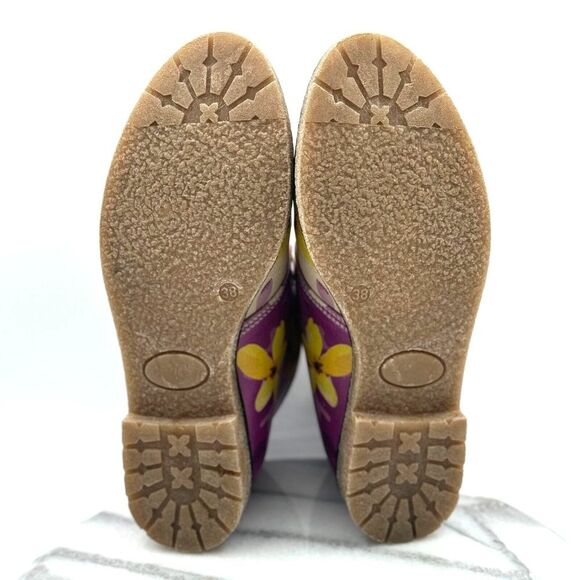 Goby Autumn Flowers Ankle Boots Women's Size US 7.5/ EU 38 Handmade Style PH215 - Picture 7 of 8